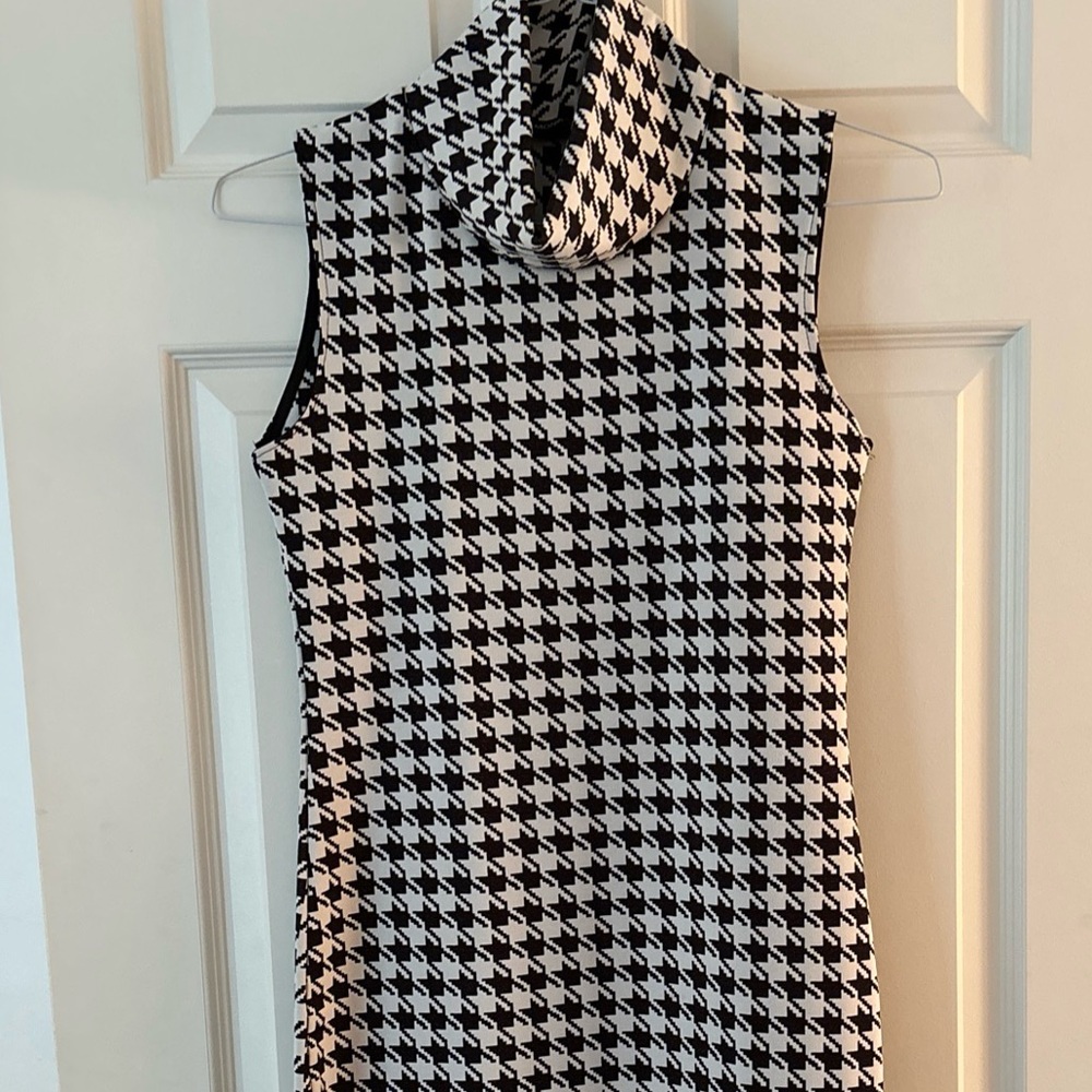 Flannel dress , white and black, casual